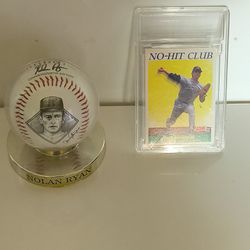 Nolan Ryan Commemorative Baseball | 1995 Avon Commemorative Baseball + Card