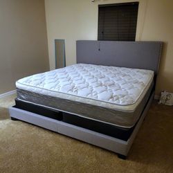 NEW KING PLUSH PILLOW TOP MATTRESS. Bed frame is not available. Take it home same day 👍