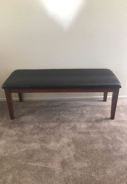 Leather bed bench