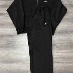 Alo SweatSuit 'All Black' Size M Brand New (220 Full Suit)