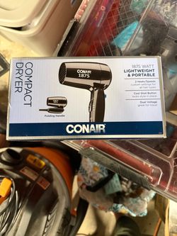 Conair 1875W Compact Folding Travel Hair Dryer – $5