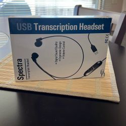 USB transcription headphones