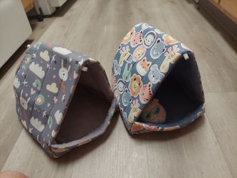 Small Pet Hideout Tent Beds Set of 2