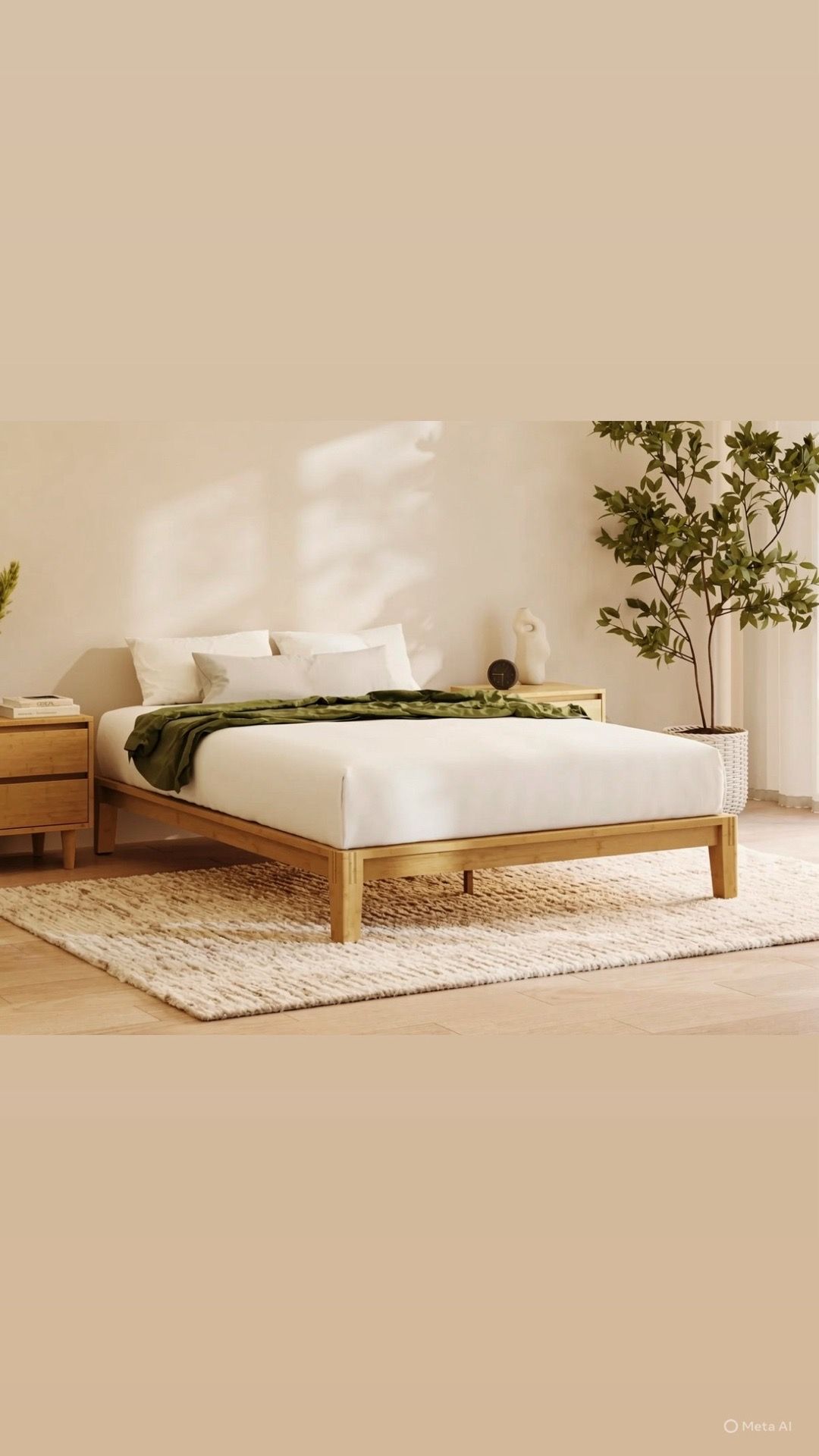 Nectar Bamboo Platform Bedframe Queen