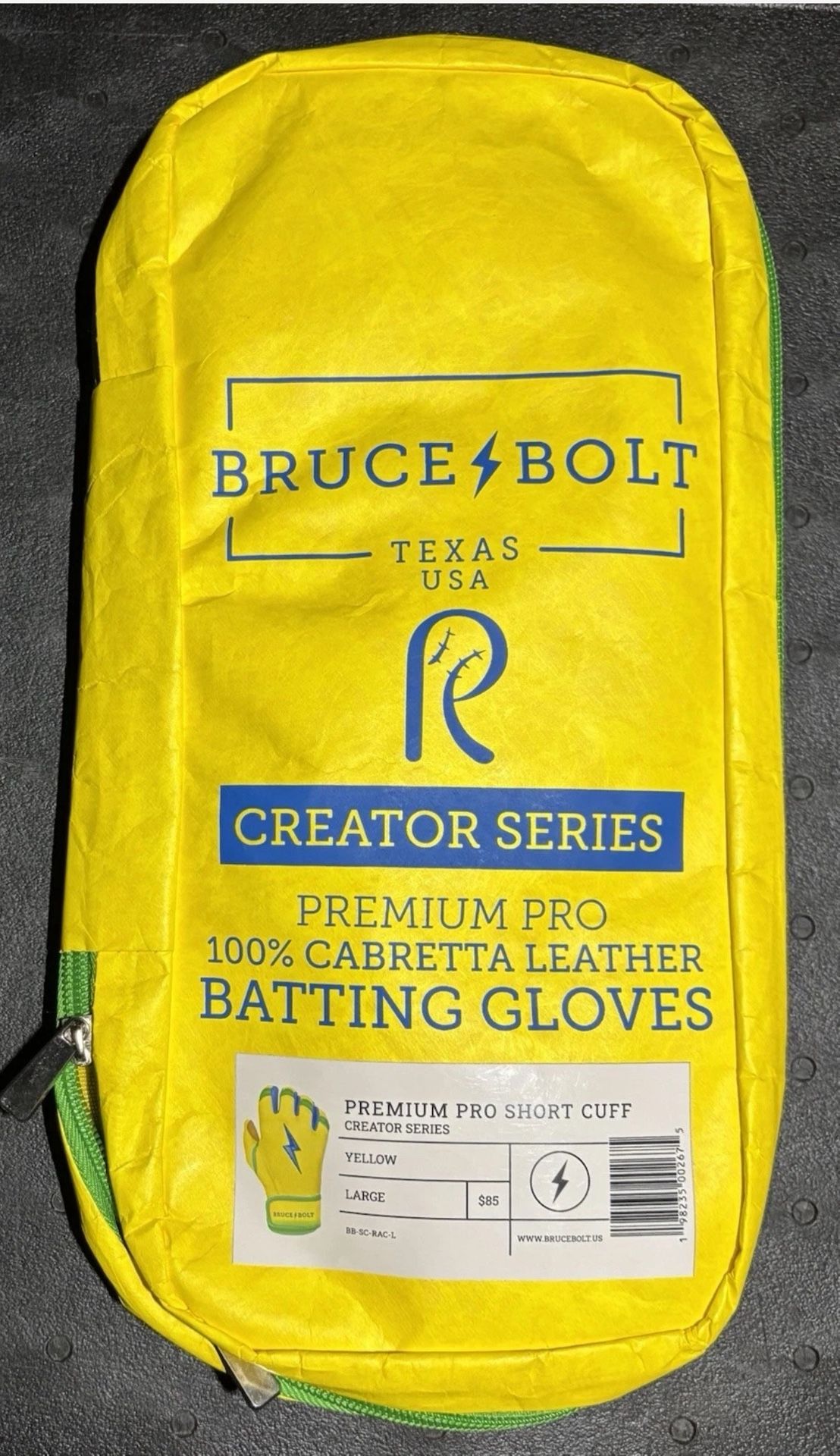 Bruce Bolt Coach Rac Batting Gloves Short Cuff Limited Edition!