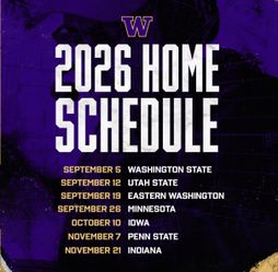 2026 Washington Husky Season Tickets College Football