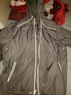 Gray and white old navy hoody jacket Large