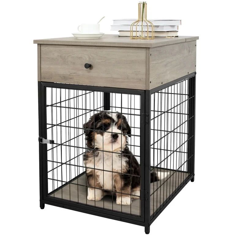 LOW PRICE MOVING- $1200 + TAX RETAIL WEST ELM DOG CATE NIGHT STAND WITH STORAGE