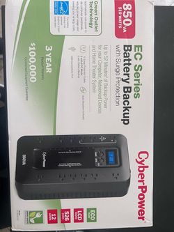 Cyberpower Battery Backup BACKUPS - 850va - 52min backup- NEW