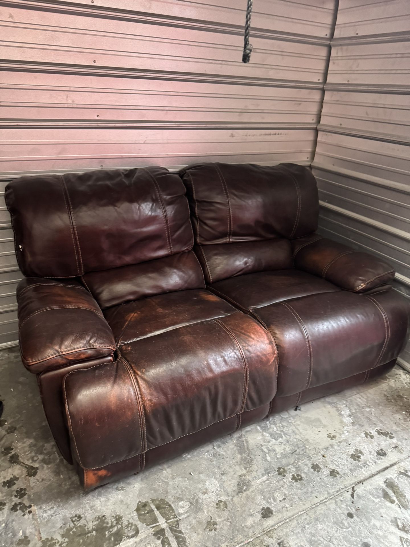 Reclining REAL Leather Couch