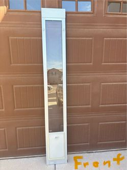 Ideal Pet Products 11-1/2-in x 77-5/8-in Silver Aluminum M Dog Door for Sliding door