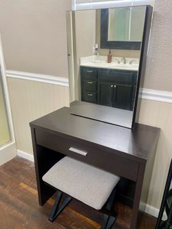 Vanity table with stool