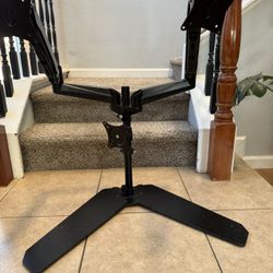 Jestik Advanced Flex 2.0 Dual Monitor Arm Clamp and Bolt Through Mount - Gas Assisted Arm, For Two 17"-32" Computer Screens, Holds up to 17.6 lbs.