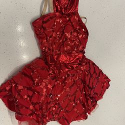 Weissman Red Dance Dress Girls 1C Size 7 8 Halloween Costume