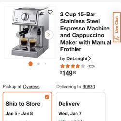 DeLonghi Espresso Machine 