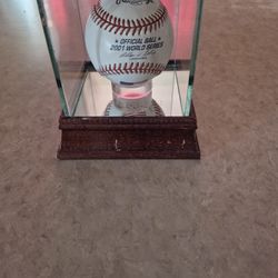 Wood Baseball Display Cube 