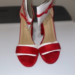 Red High Heeled Sandals