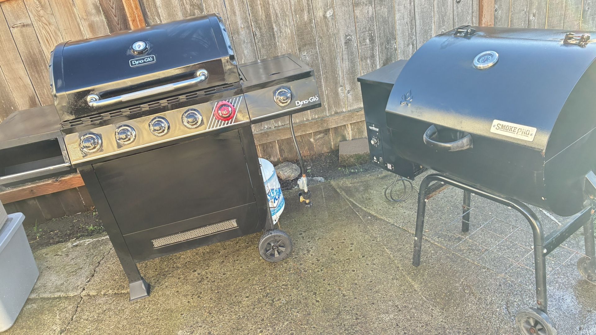 BBQ Grill & Smoker Combo – Dyna-Glo Propane Grill + Camp Chef SmokePro Pellet Smoker