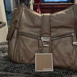 Michael Kors gold handbag purse brand new