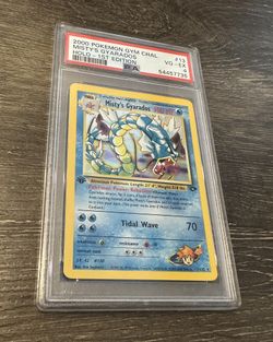 GYARADOS POKEMON MISTYS PSA GRADED 4 BECKETT BLASTOISE CHARIZARD