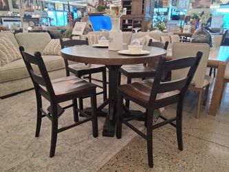 Counter height Wood 5PC Dining set
