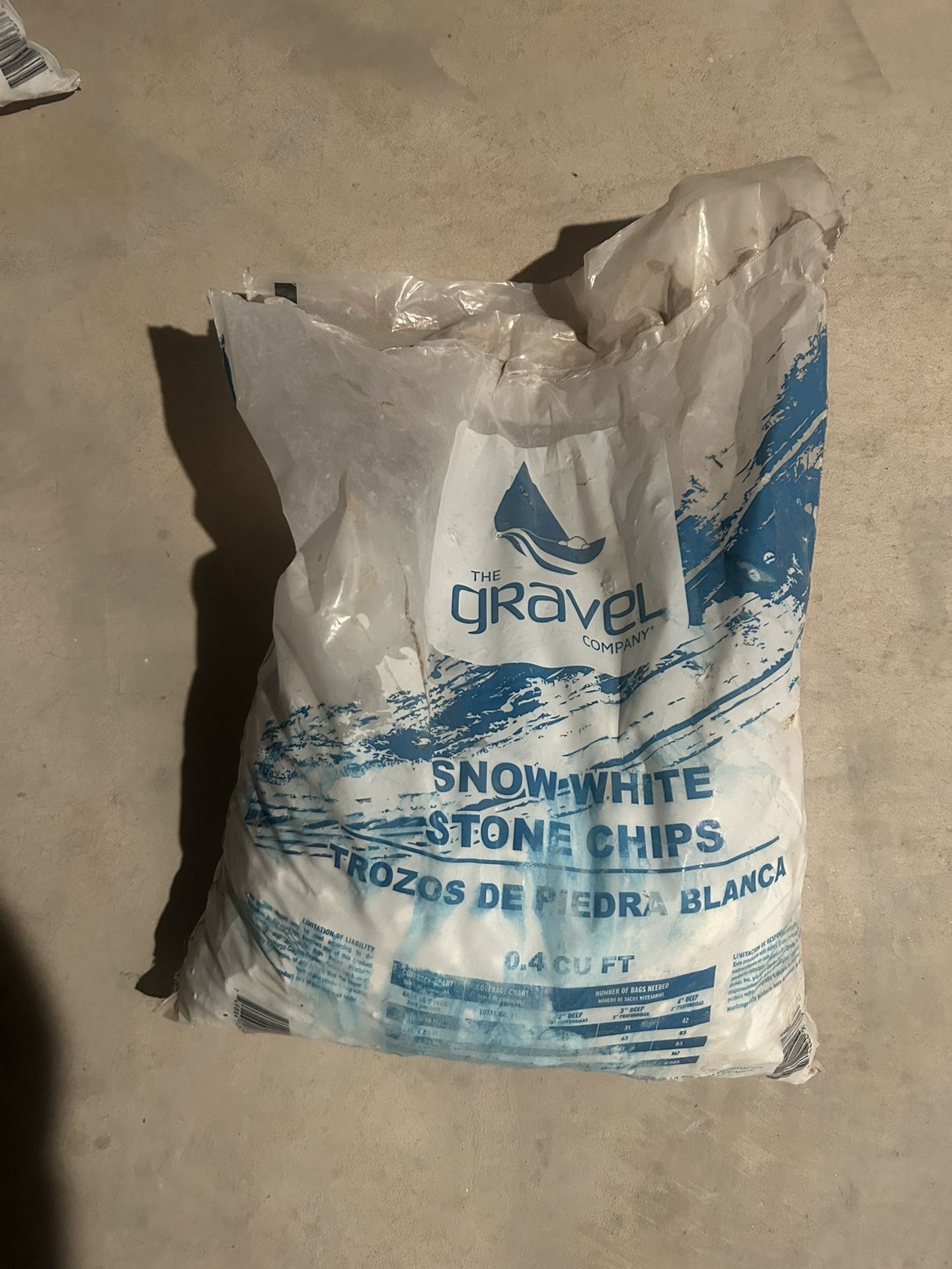 3 Bags Of White Rocks_ Landscape/ GARDENING