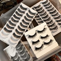 finger nail art, eye lash art.