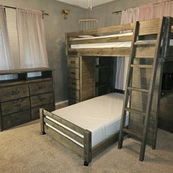 

Twin over Twin wood loft bunk 