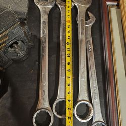 4 Big Heavy Duty Wrenches 