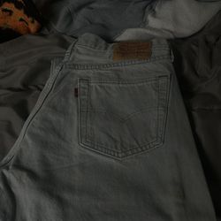 Grey 501 Levi Pants 34 By 32 