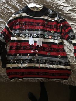 2 UGLY XMAS “BEERY Christmas” Sweaters SET