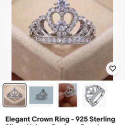 Elegant Princess 👑 Crown Ring Set !!!!