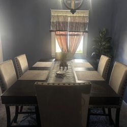 6 seat modern dining table