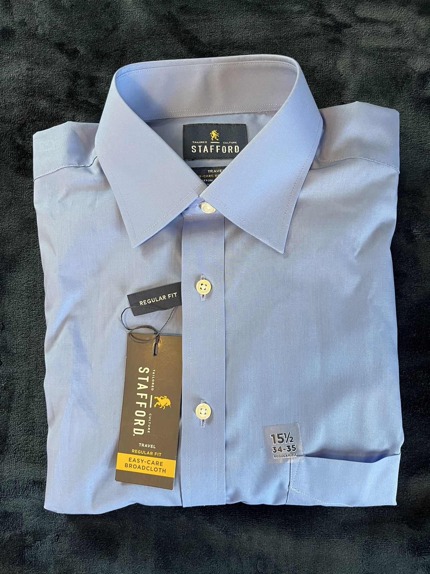 Stafford Smart Tech Mens Regular Fit Stretch Fabric Wrinkle Free Long  Sleeve Dress Shirt for Sale in Arlington, VA - OfferUp