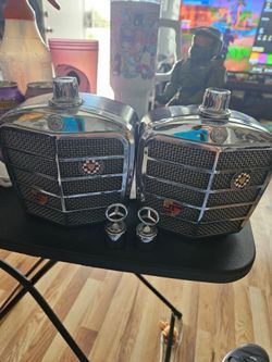 Mercedes-Benz Grille Flask Set of 2