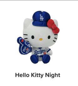 Hello Kitty LA Night Los Angeles Dodgers Hello Kitty Plush