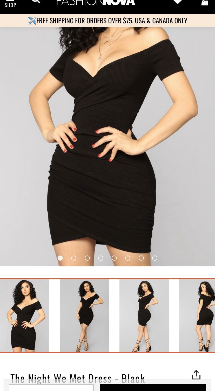 Fashion nova black dress