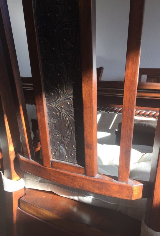 6 chairs dining set REAL WOOD