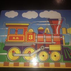 Choo Choo Train Wooden Puzzle  9 Pieces 