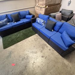 Navy Blue Outdoor Patio Furniture Set
