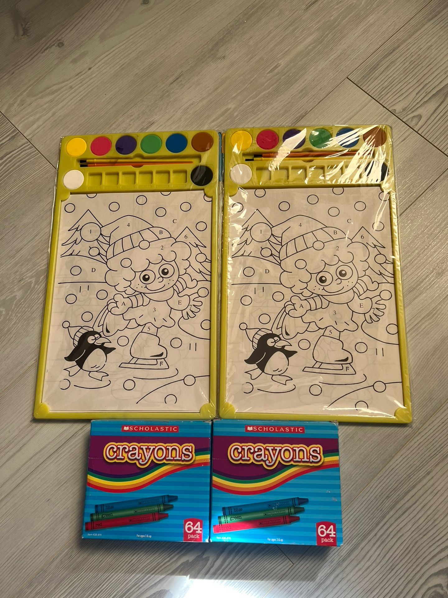 Number Paint & Crayons