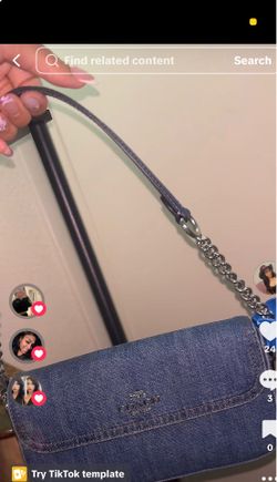 Very Lightly used denim coach bag