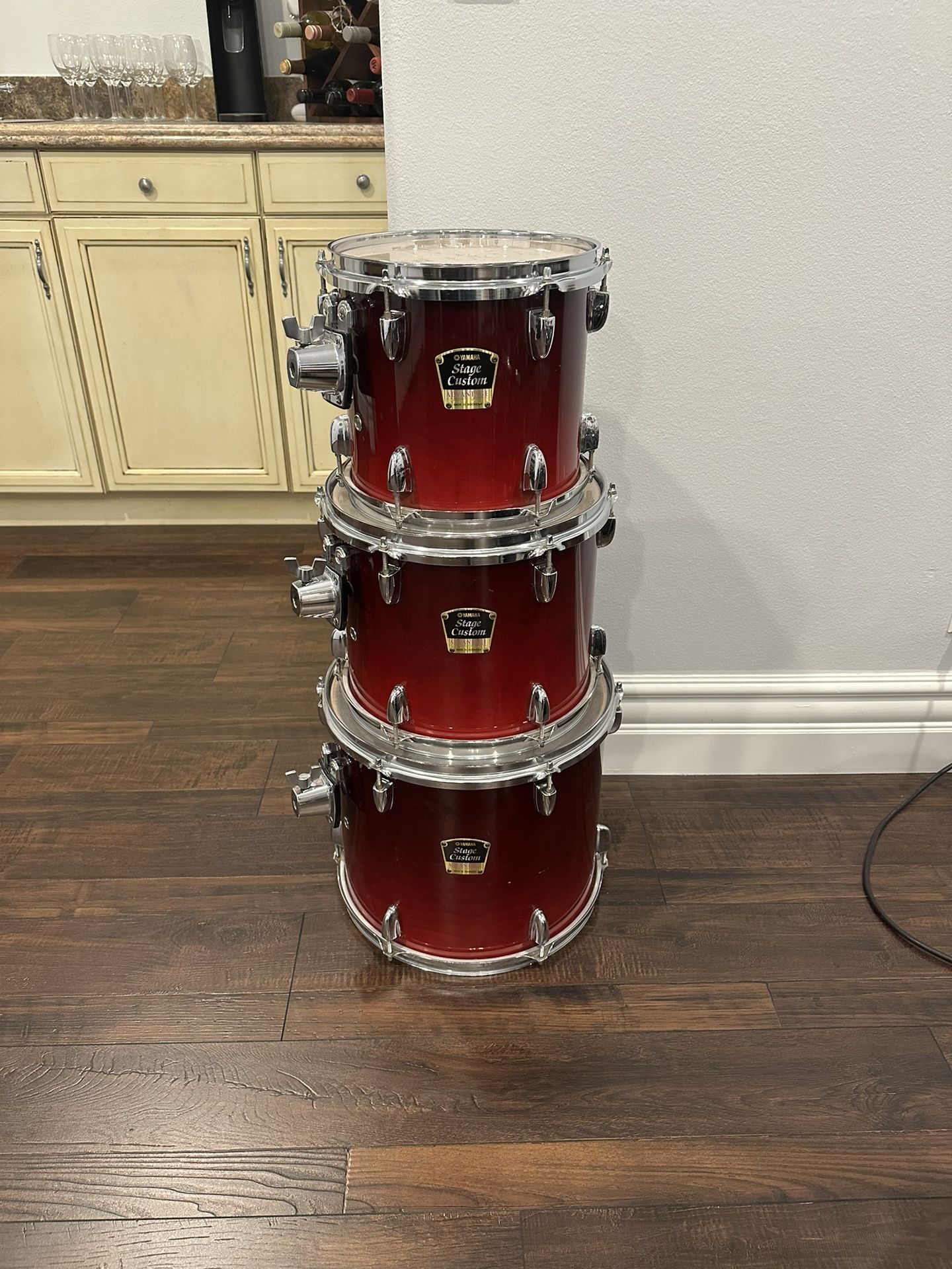 Yamaha Stage Custom Advantage Toms (10”, 12”, 14”)