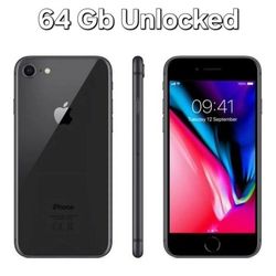 Apple Iphone 8. Unlocked 64 GB AND GOOD BATTERY HEALTH WITH CHARGER