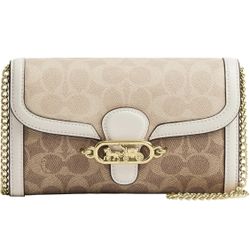BRAND NEW! Coach Jade Chain Crossbody, IM/Tan/Sand/Chalk