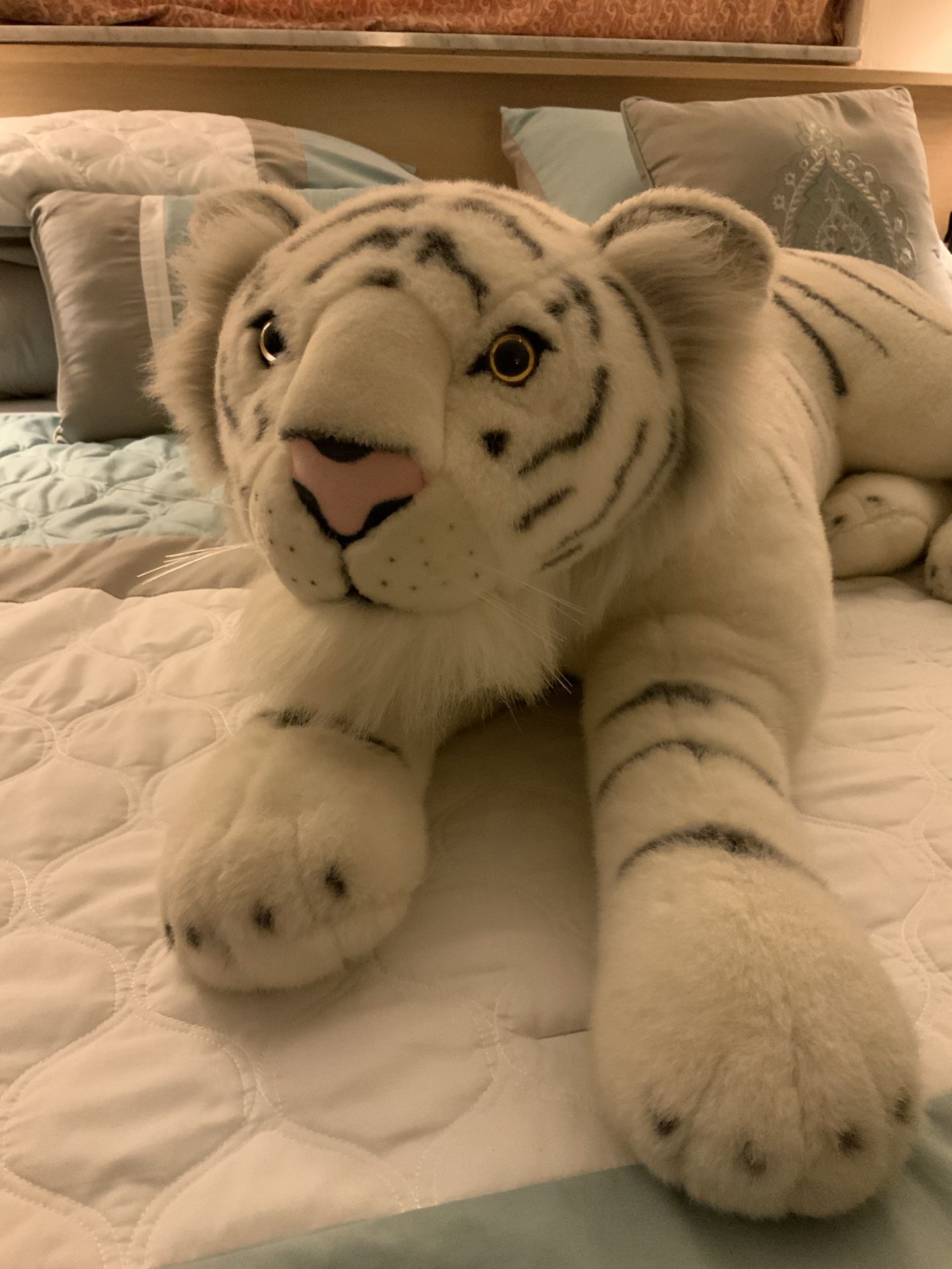 White Tiger Stuffed Animal 36”