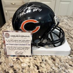 Mike Singletary Signed Bears Mini Helmet 