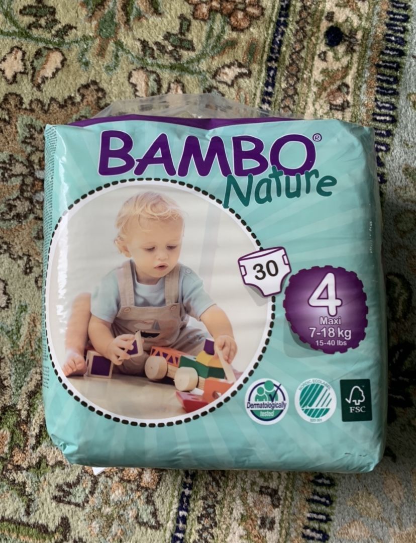 Bambo Diapers, Size 4, Sealed Pack Of 30