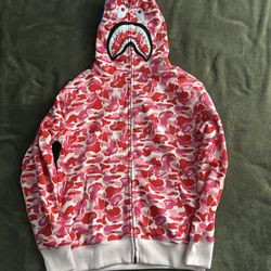 Pink Bape Hoodie Large New