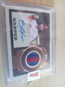 !!!2021 Bryce Harper patch auto 5/10..$50
